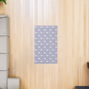 Christmas pattern with polar bears and snowflakes rug