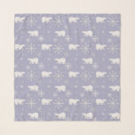 Christmas pattern with polar bears and snowflakes scarf<br><div class="desc">Seamless pattern with polar bears</div>