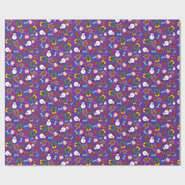 christmas pattern wrapping paper (Flat)
