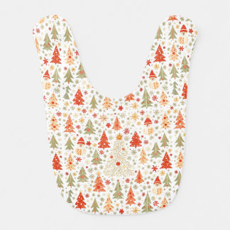 Christmas patterned baby bib