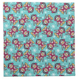 Christmas patterned penguins cloth napkins
