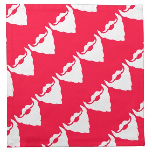 Christmas patterned santa beard cloth napkins