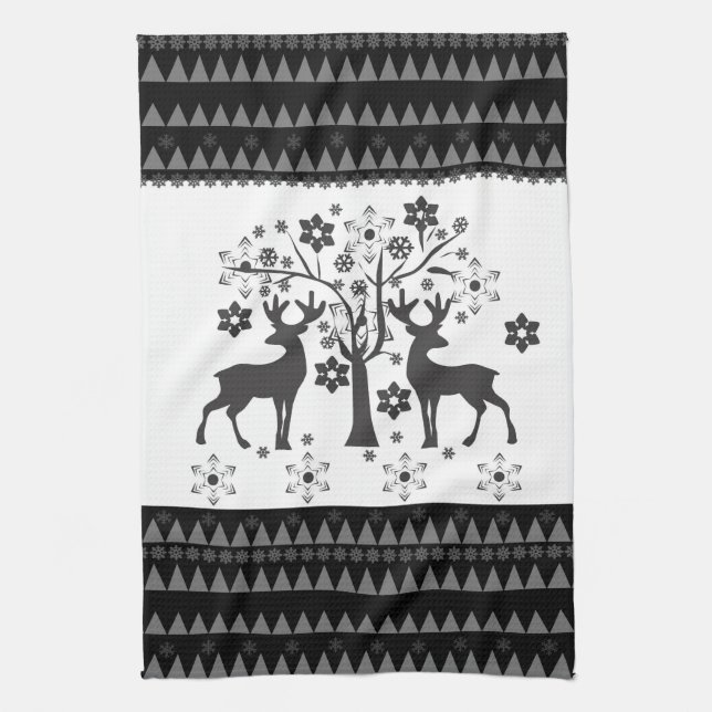 Christmas patterns kitchen towel (Vertical)