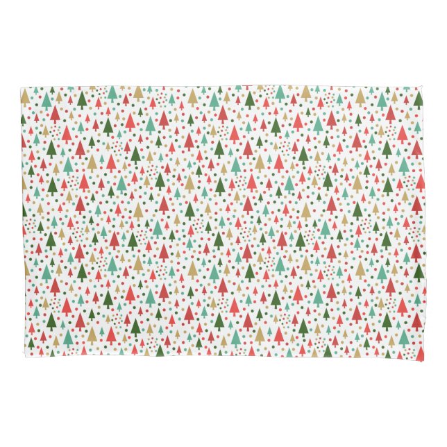 Christmas Patterns - landscape of colorful trees Pillow Case (Front)