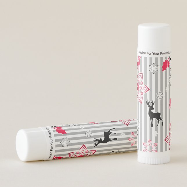 Christmas patterns lip balm (Front)