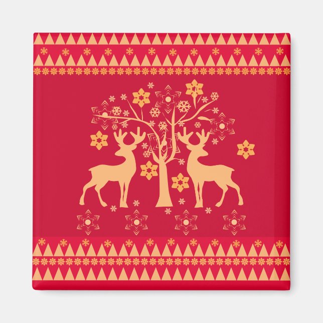 Christmas patterns magnet (Front)