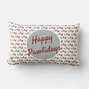Christmas Paws Lumbar Pillow