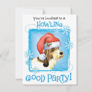 Christmas PBGV Invitation