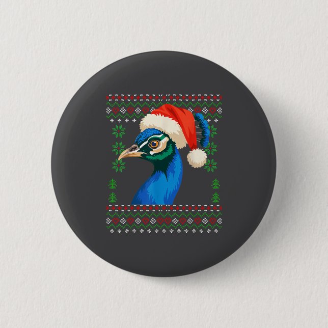 Christmas Pea Ugly Xmas Sweater  Button (Front)
