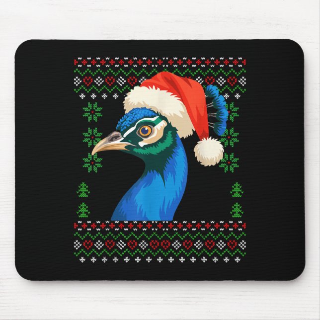 Christmas Pea Ugly Xmas Sweater  Mouse Pad (Front)