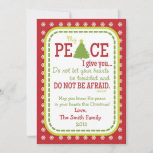 Christmas PEACE 2-Sided Scripture Verse Card