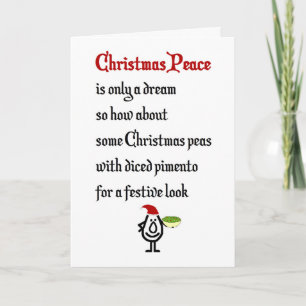 Christmas Peace, A Funny Merry Christmas Poem Card