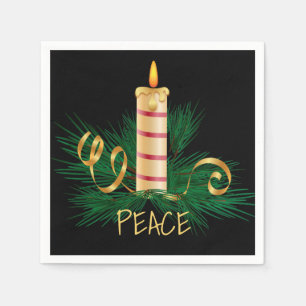 Christmas Peace Candle Napkins