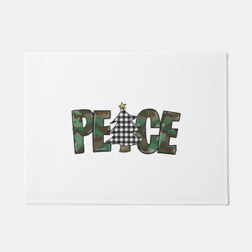 christmas peace doormat