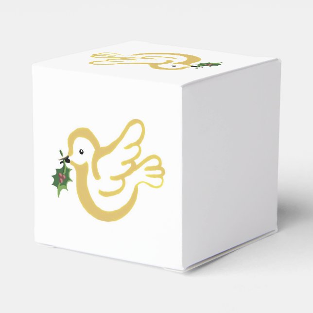 Christmas peace doves favor boxes (Back Side)