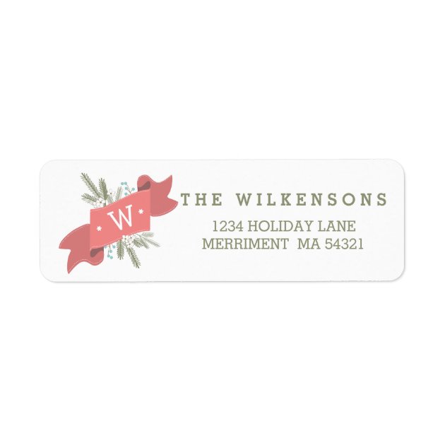 Christmas Peace Holiday Banner Address Label
