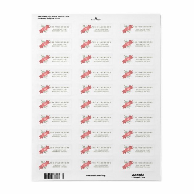 Christmas Peace Holiday Banner Address Label