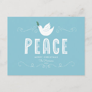 Christmas Peace Holiday Postcard