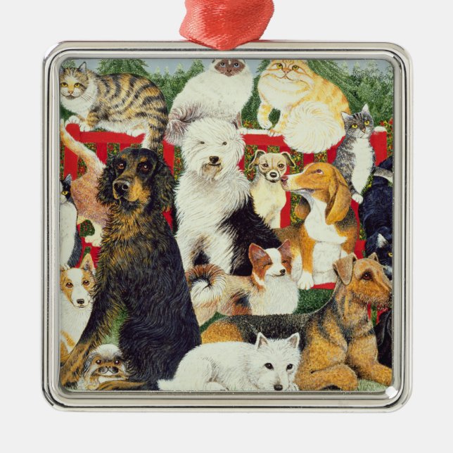 Christmas Peace Metal Ornament (Front)