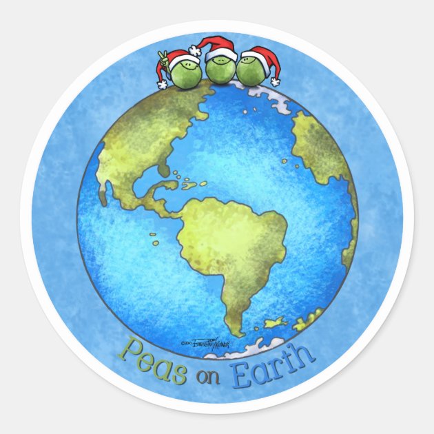 Christmas Peace On Earth Classic Round Sticker