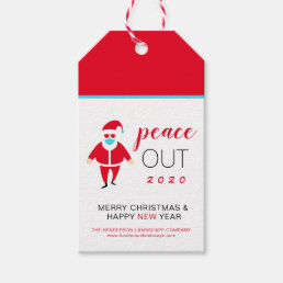 Christmas Peace Out 2020 Corporate Customer Funny Gift Tags