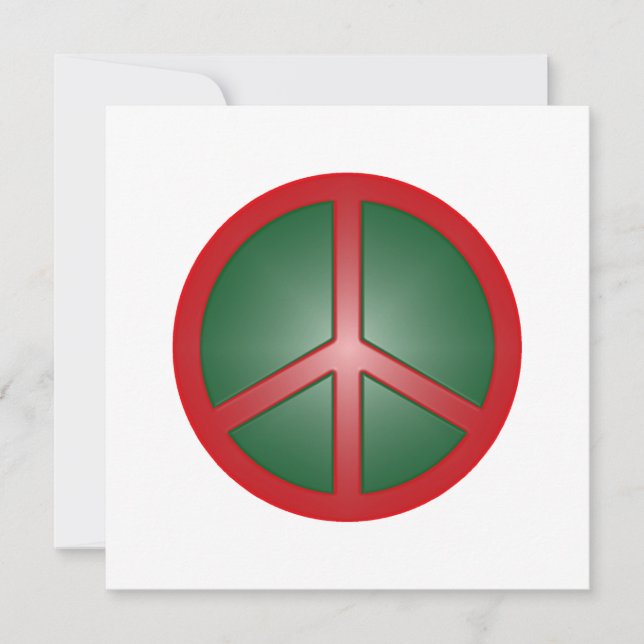 Christmas Peace Sign Holiday Card (Front)