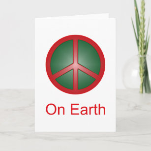 Peace sign christmas cards