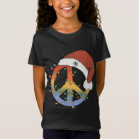 Christmas Peace Sign Santa Hat Peace Christmas