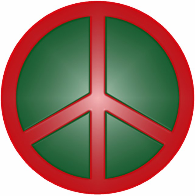 Christmas Peace Sign Statuette (Front)