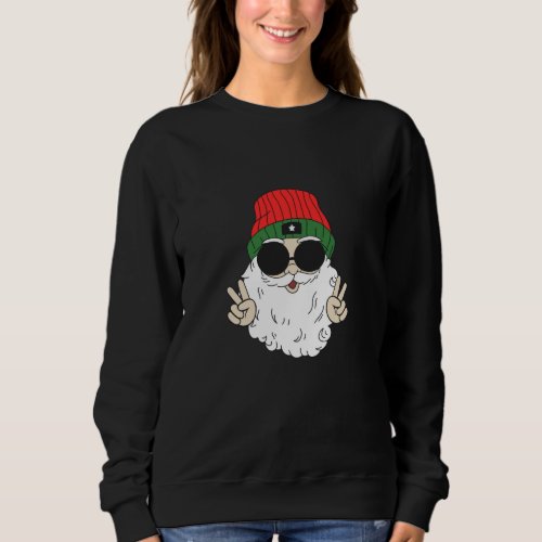 Christmas Peace Sweatshirt 2023 _ Festive Santa  