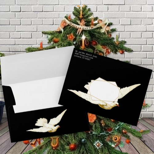Christmas Peace to All White Dove Envelope