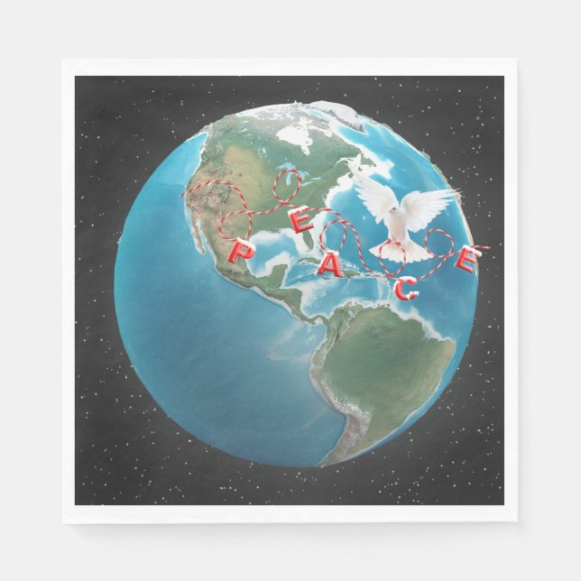 Christmas Peace with White Dove Napkins (Front)