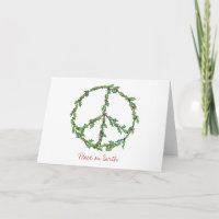 Christmas Peace Wreath, Peace on Earth Card