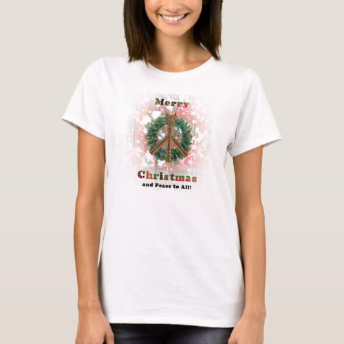 Christmas Peace Wreath T_Shirt