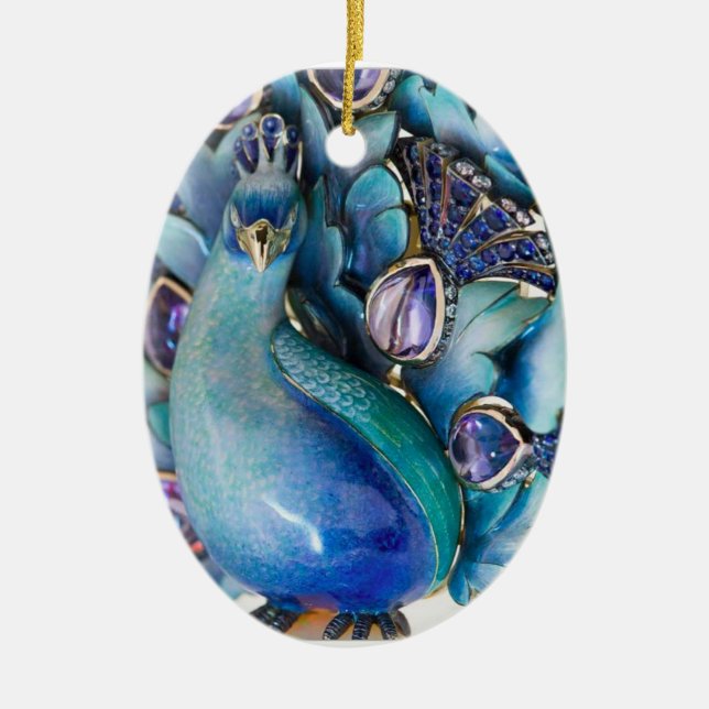 Christmas Peacock Ornament (Front)