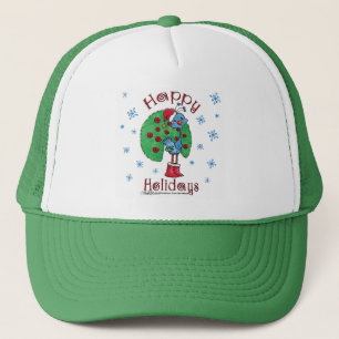 Christmas Peacock Trucker Hat