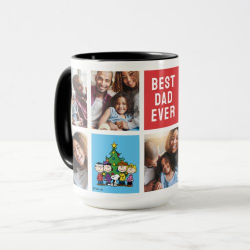 Christmas Peanuts  Dad Photo Collage Mug