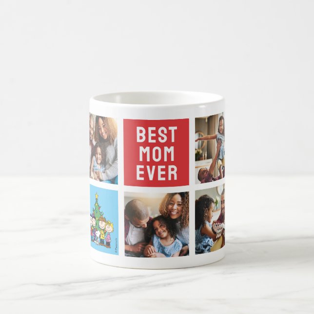 Christmas Peanuts | Mom Photo Collage Coffee Mug (Center)
