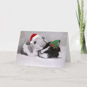 Christmas Peegs Guinea Pig Customizable Holiday Card