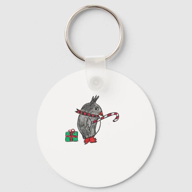 Christmas Pegiun  Keychain (Front)