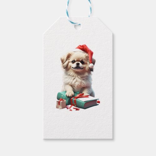Christmas Pekingese   Gift Tags