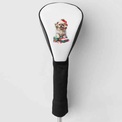 Christmas Pekingese   Golf Head Cover