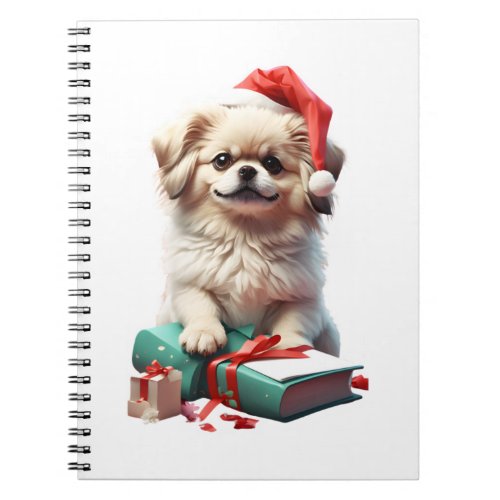 Christmas Pekingese   Notebook