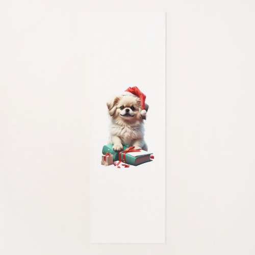 Christmas Pekingese   Yoga Mat