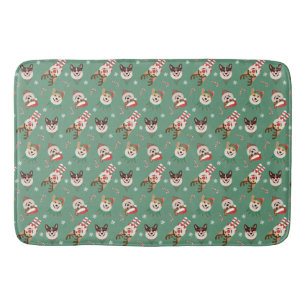 Christmas Pembroke Welsh Corgi Dogs Bath Mat