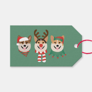 Christmas Pembroke Welsh Corgi Dogs Gift Tags