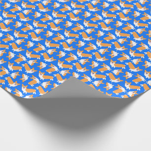 Christmas Pembroke Welsh Corgi Puppy Pattern Wrapping Paper