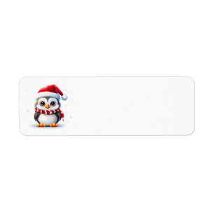 Christmas Penguin Address Labels