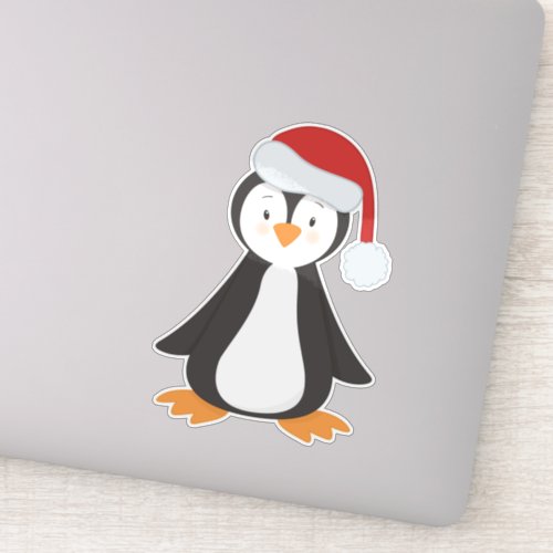 Christmas Penguin Baby Penguin Santa Hat Sticker