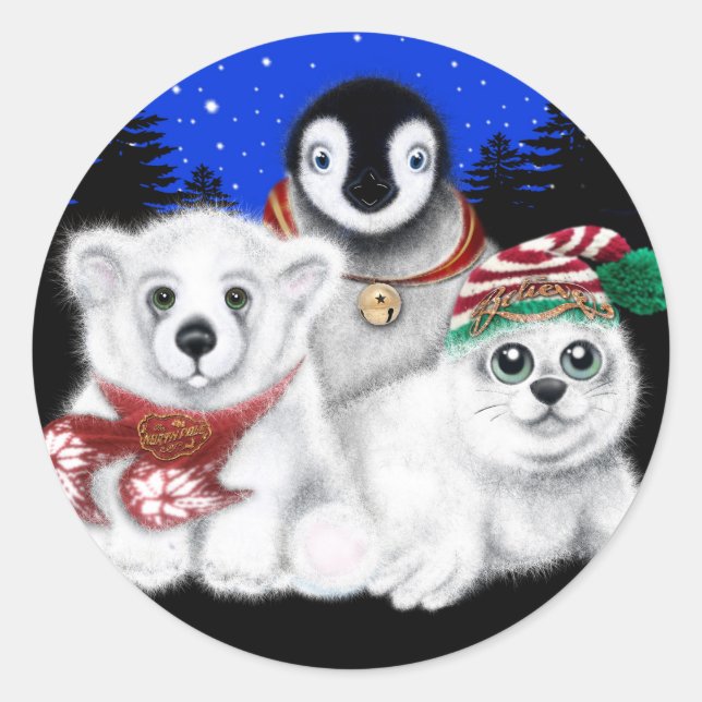 Christmas penguin baby polar bear seal pup  (Front)